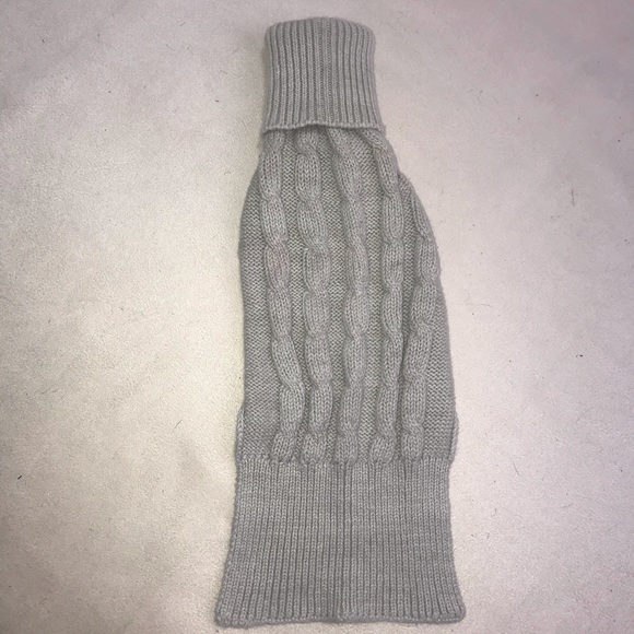 Dog Sweater Small Pet Animal Knit Turtleneck Grey Knit Shirt - Picture 2 of 6